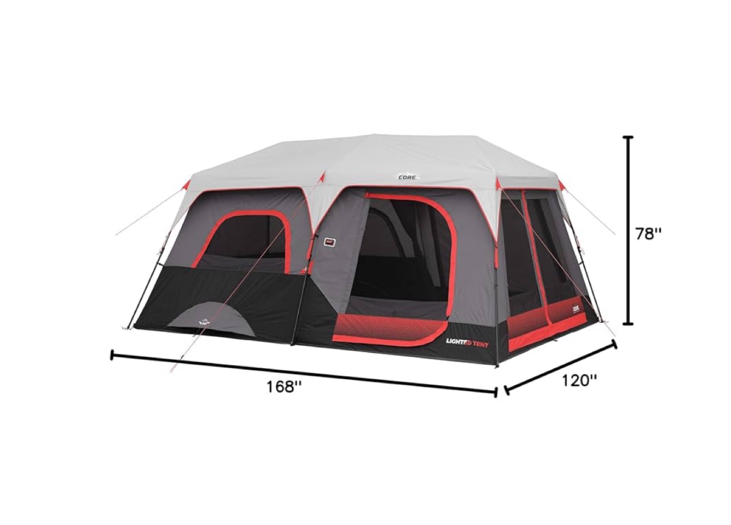 12 Person Tent PLUS mattress, rug, and sun shade