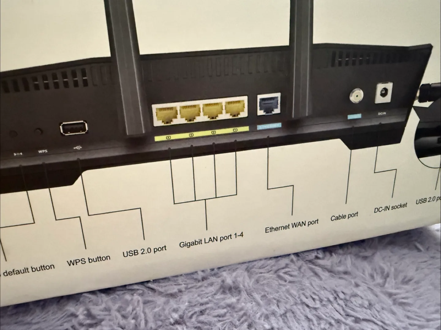 ASUS Wireless-AC2600 CM-32 DOCSIS 3.0 Cable Modem Router image indicator(2)