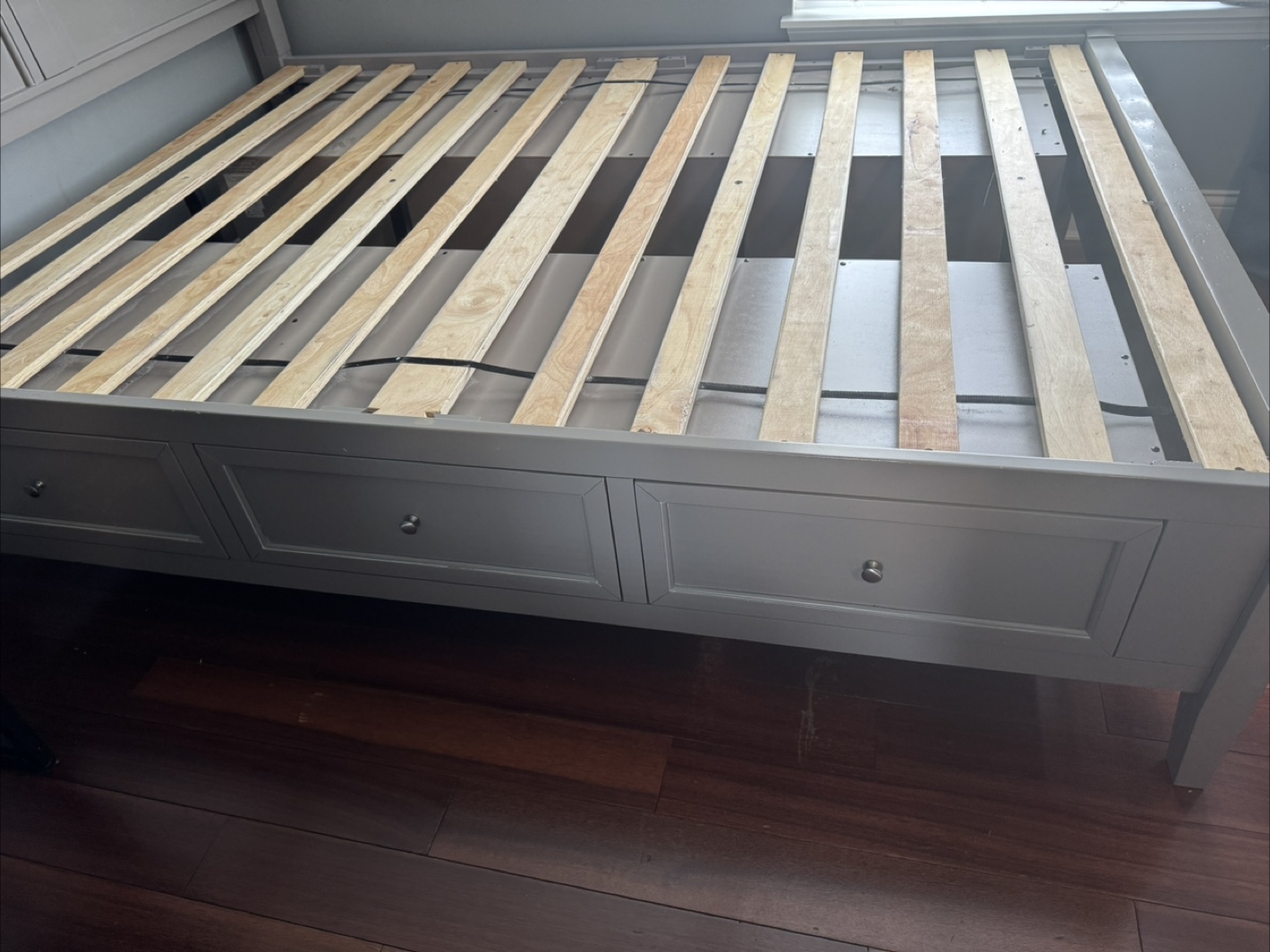 Gray Bed Frame with 6 Drawers - photo 4