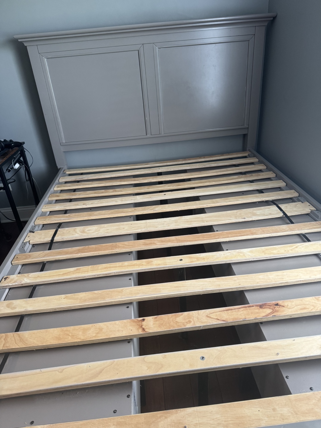 Gray Bed Frame with 6 Drawers - photo 2