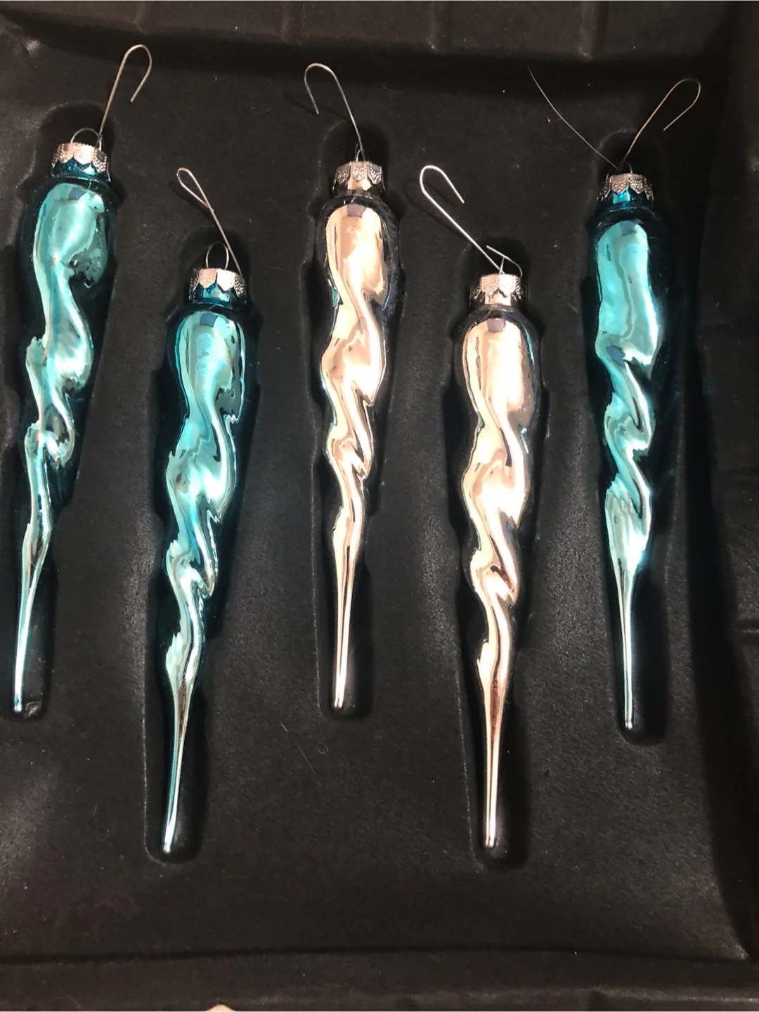 Hand Crafted Glass Icicle Ornaments thumbnail