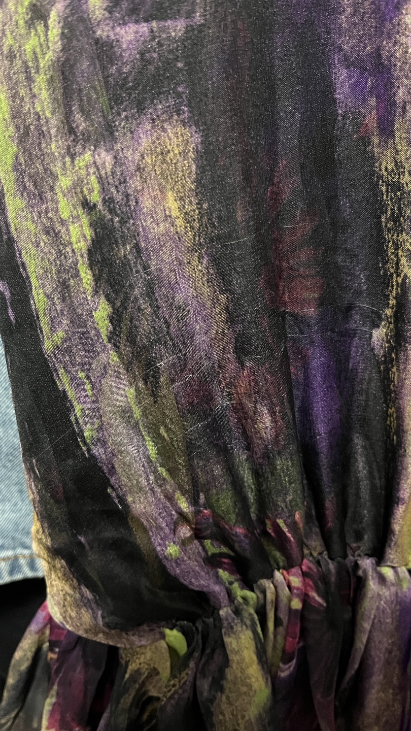 Purple Floral Explosion Chiffon Maxi Dress - photo 5
