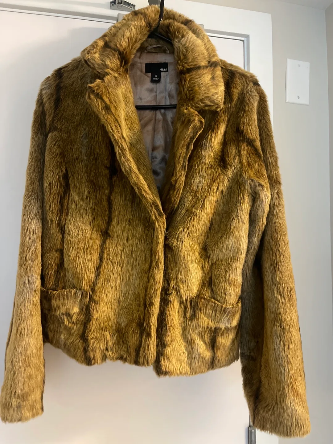 H&M Faux Fur Jacket - Size Small thumbnail