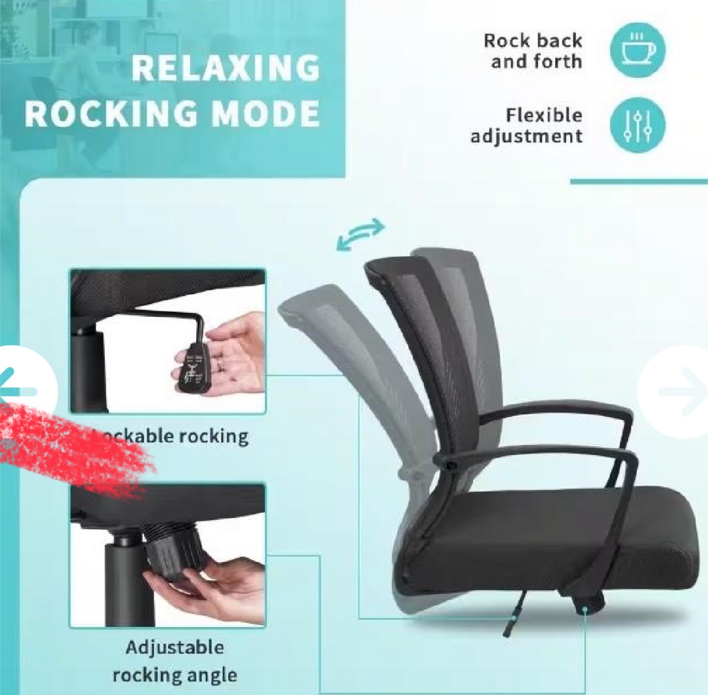 New Ergonomic Mesh Office Chair - V-OCNC7510 - photo 2