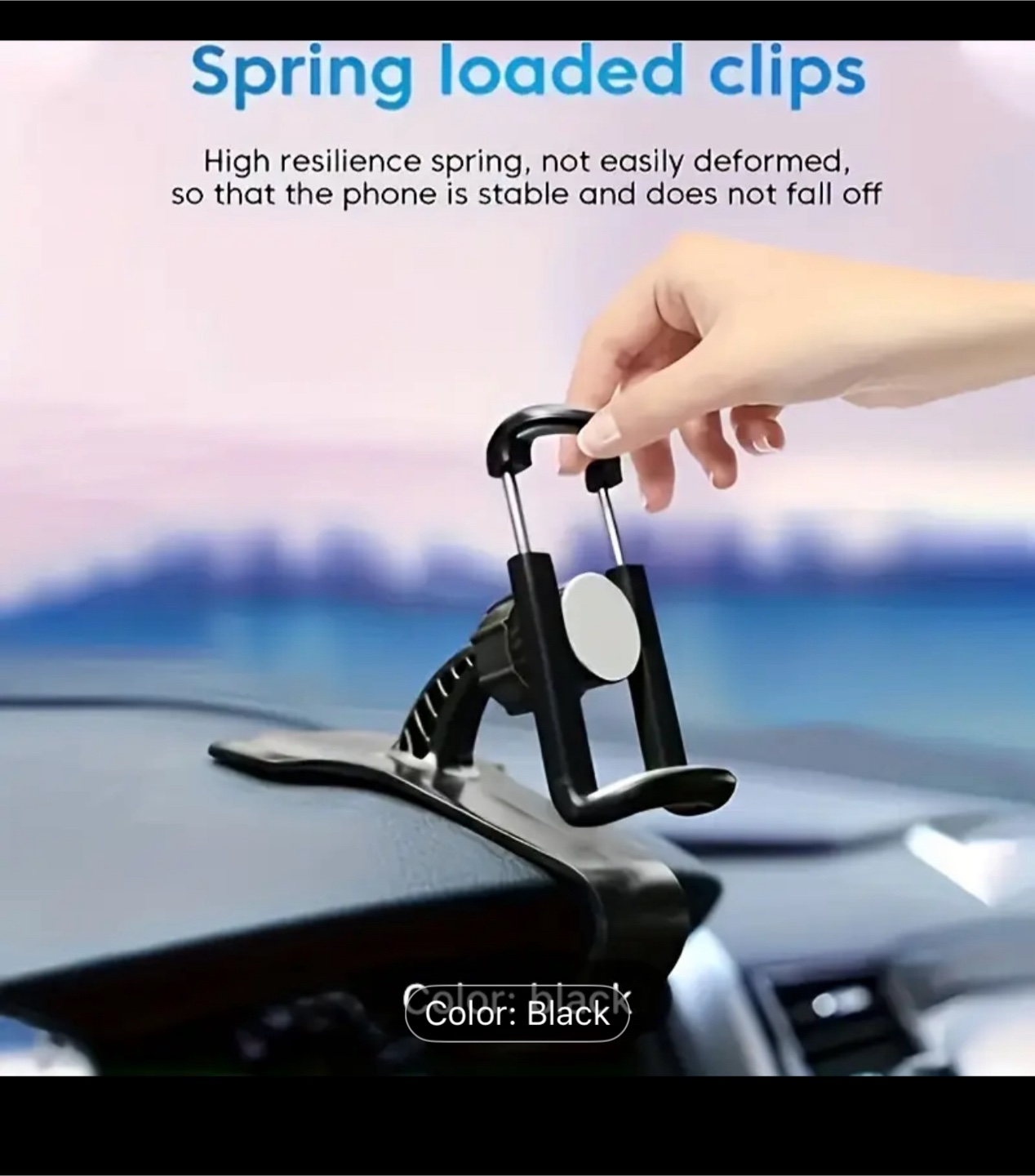 Black Car Dashboard Phone Holder Mount - photo 3