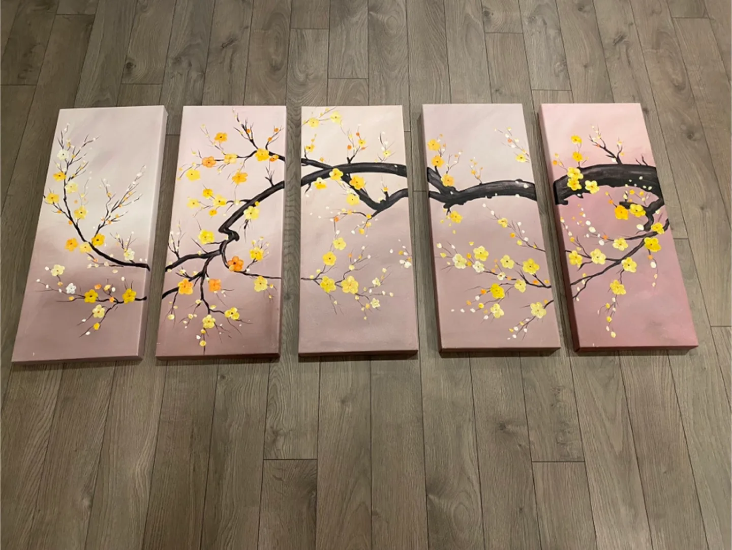 Cherry Blossom Multi-Panel Painting image indicator(2)