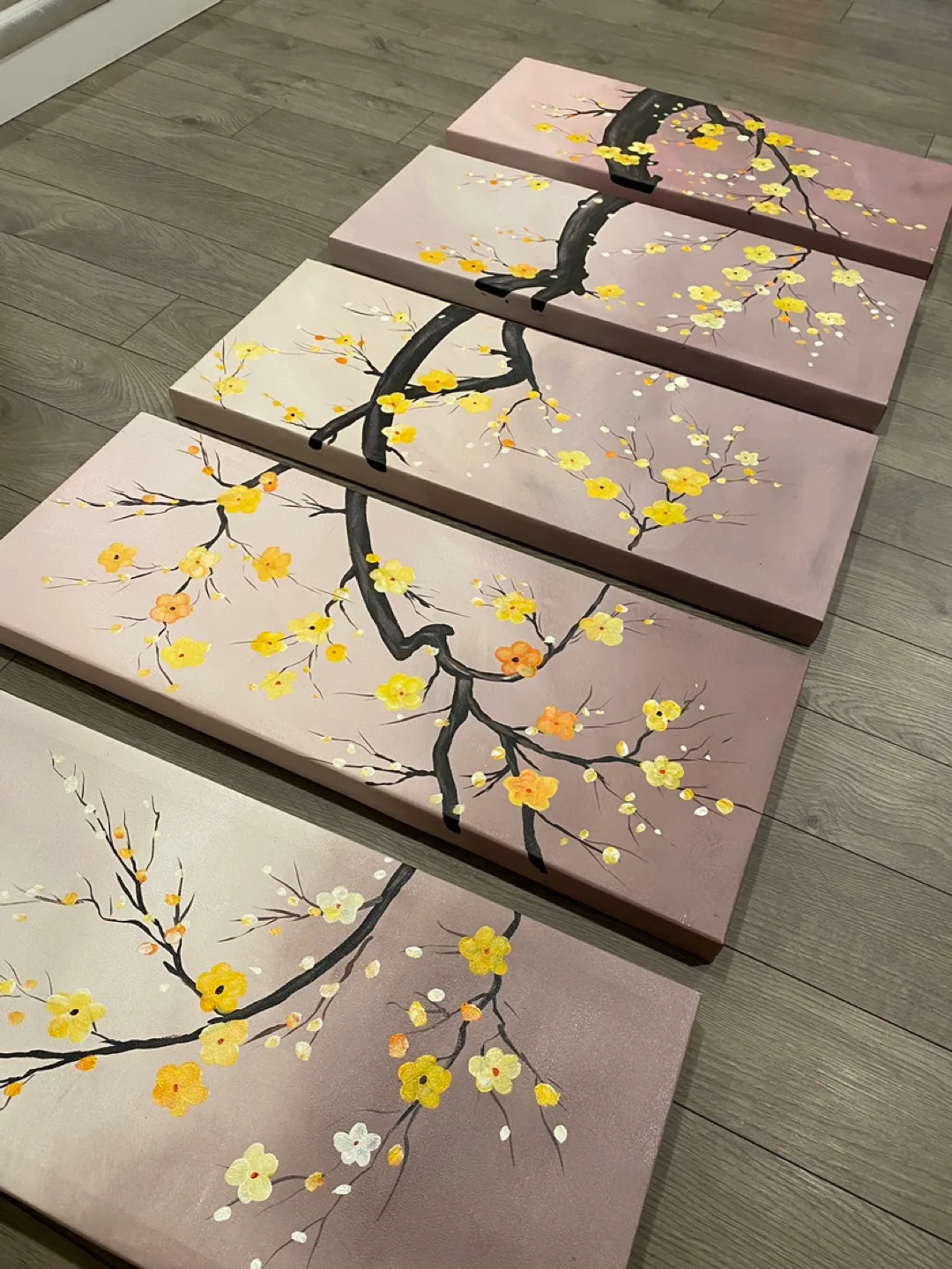 Cherry Blossom Multi-Panel Painting thumbnail