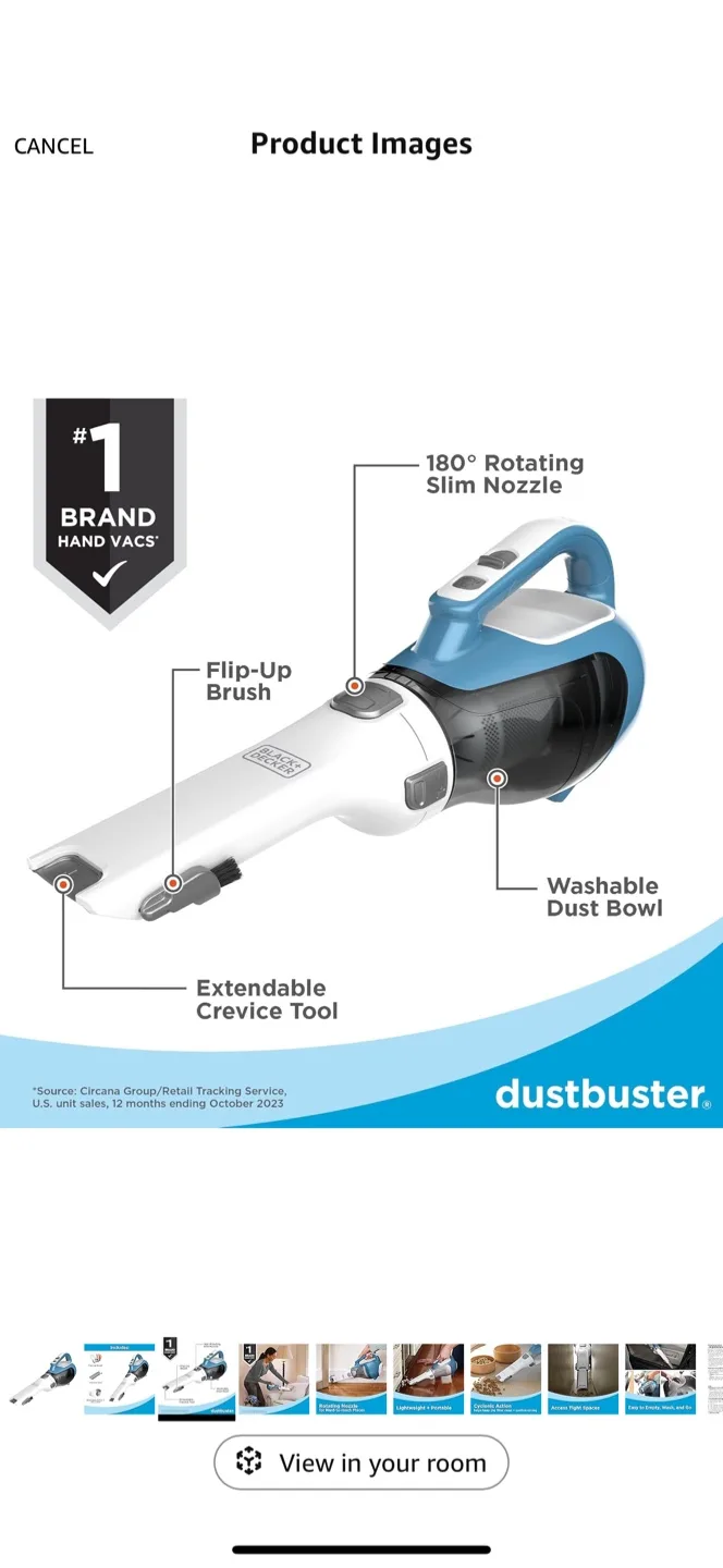 Black+Decker Dustbuster Handheld Vacuum image indicator(2)