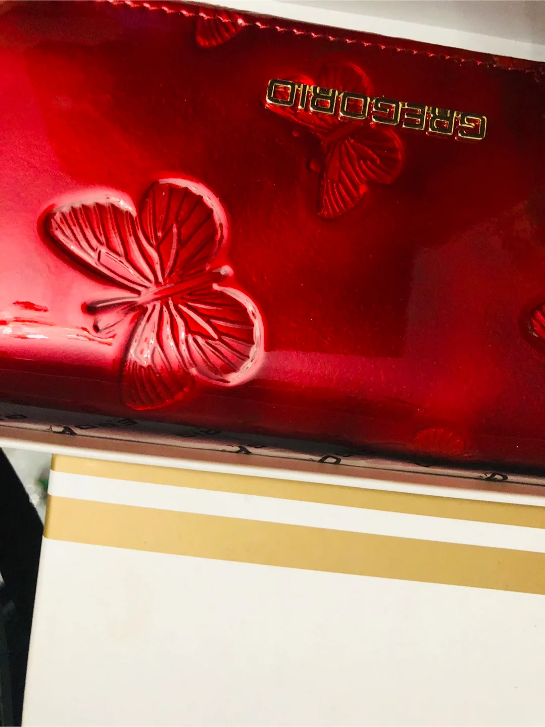 Gregorio Red Leather Butterfly Wallet image indicator(2)