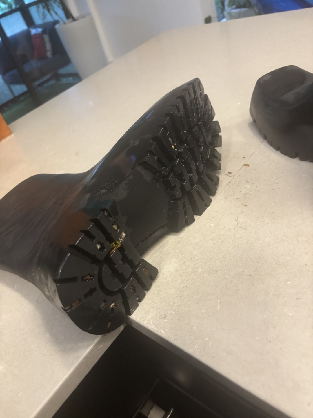 Black square toe Chunky Heel Boots - photo 2