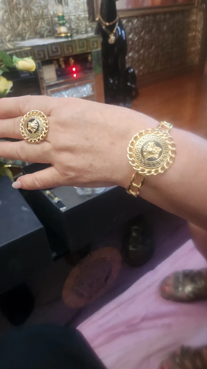 Versace Bracelet & Ring Set - Gold thumbnail