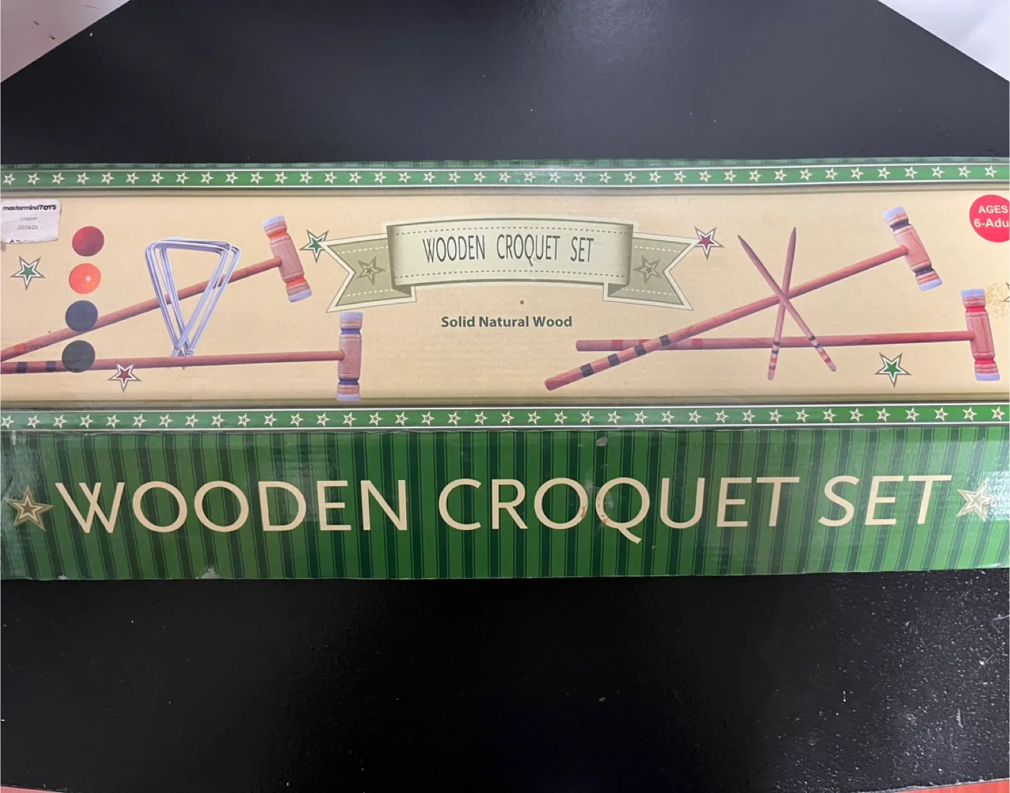 Wooden Croquet Set - Solid Natural Wood thumbnail