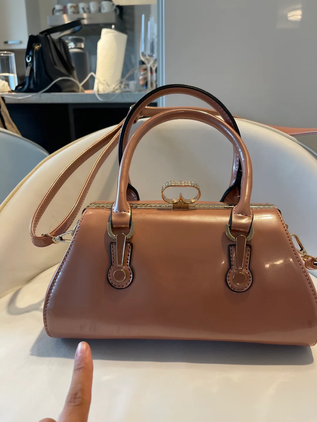 Blush Pink Barrel Handbag thumbnail