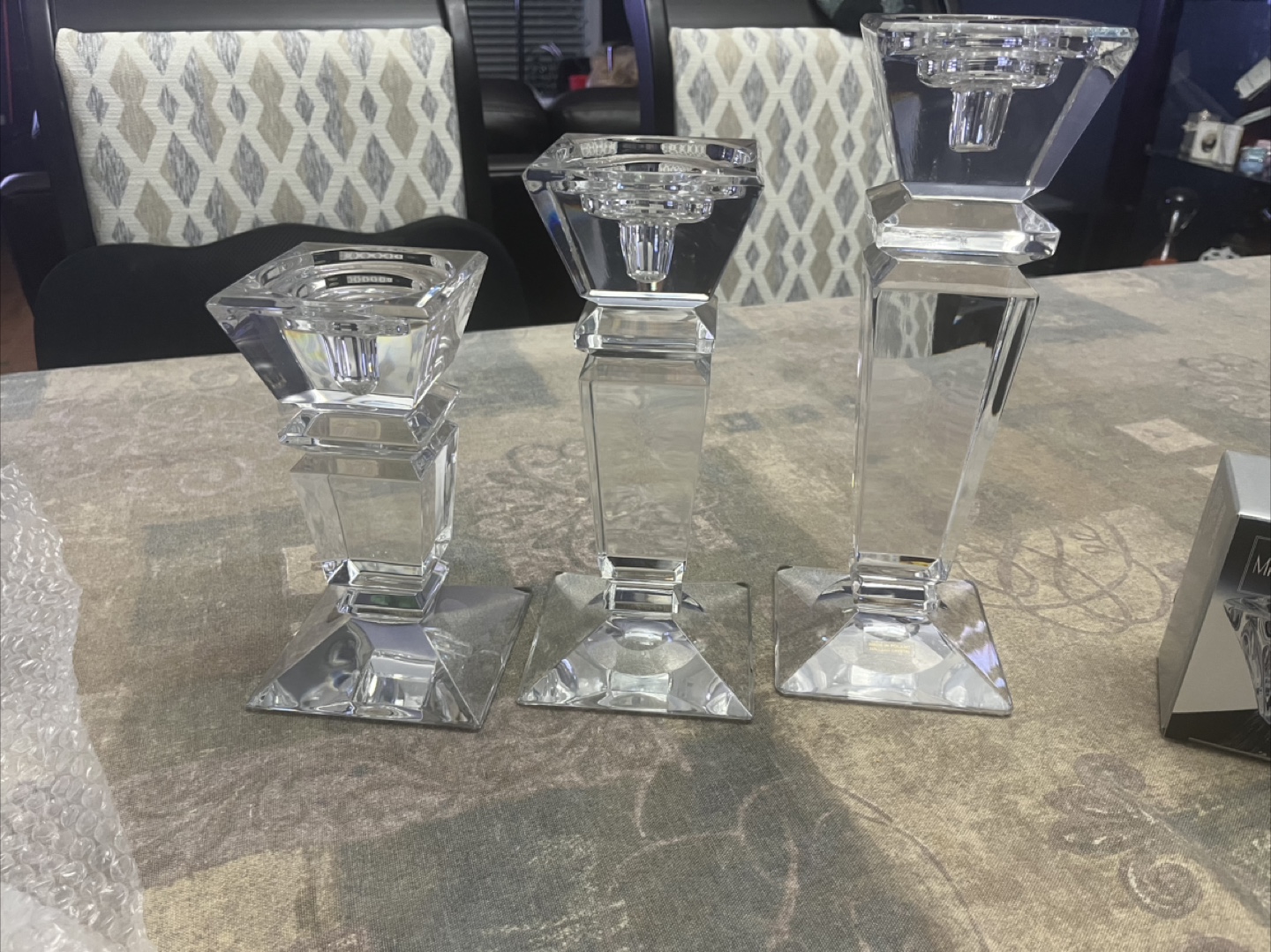 Mikasa Crystal Bowl, Candle Holders - New in Box - photo 2