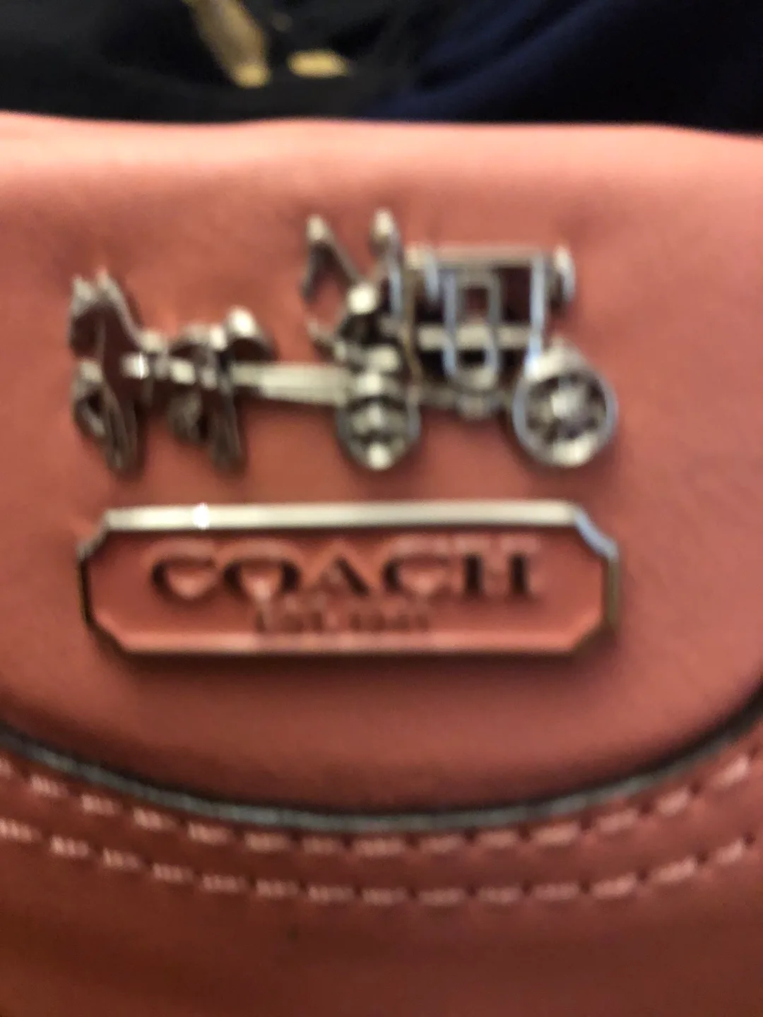 Coach Pink Leather Handbag thumbnail
