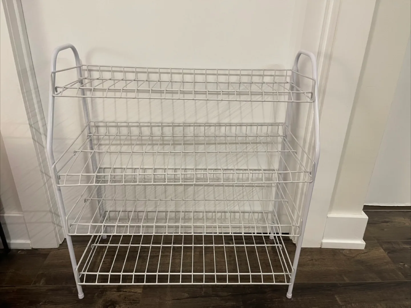 White Metal 3-Tier Shoe rack thumbnail