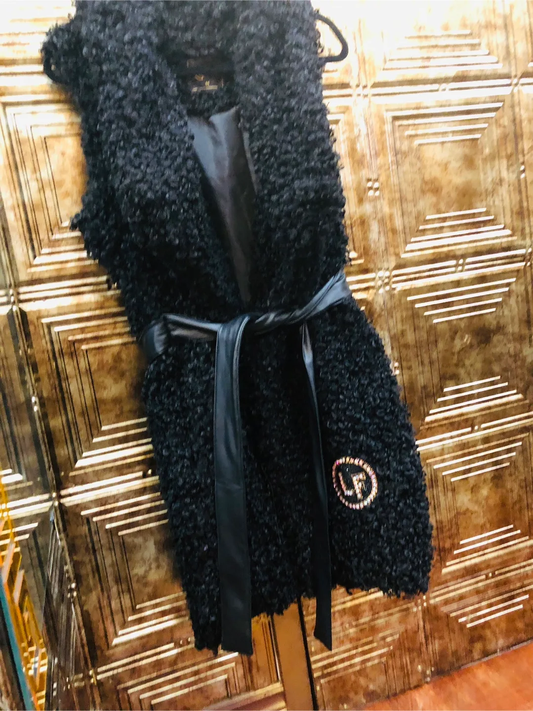 Ship skinLF Black Faux Fur Vest - Sone size thumbnail