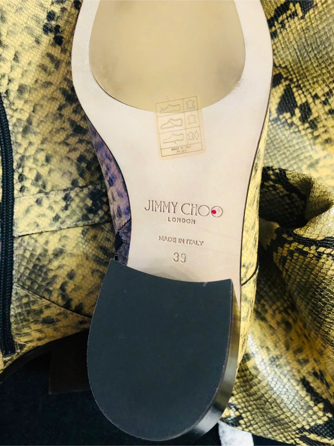 Jimmy Choo Python Print Heeled Boots - Size 39 image indicator(4)