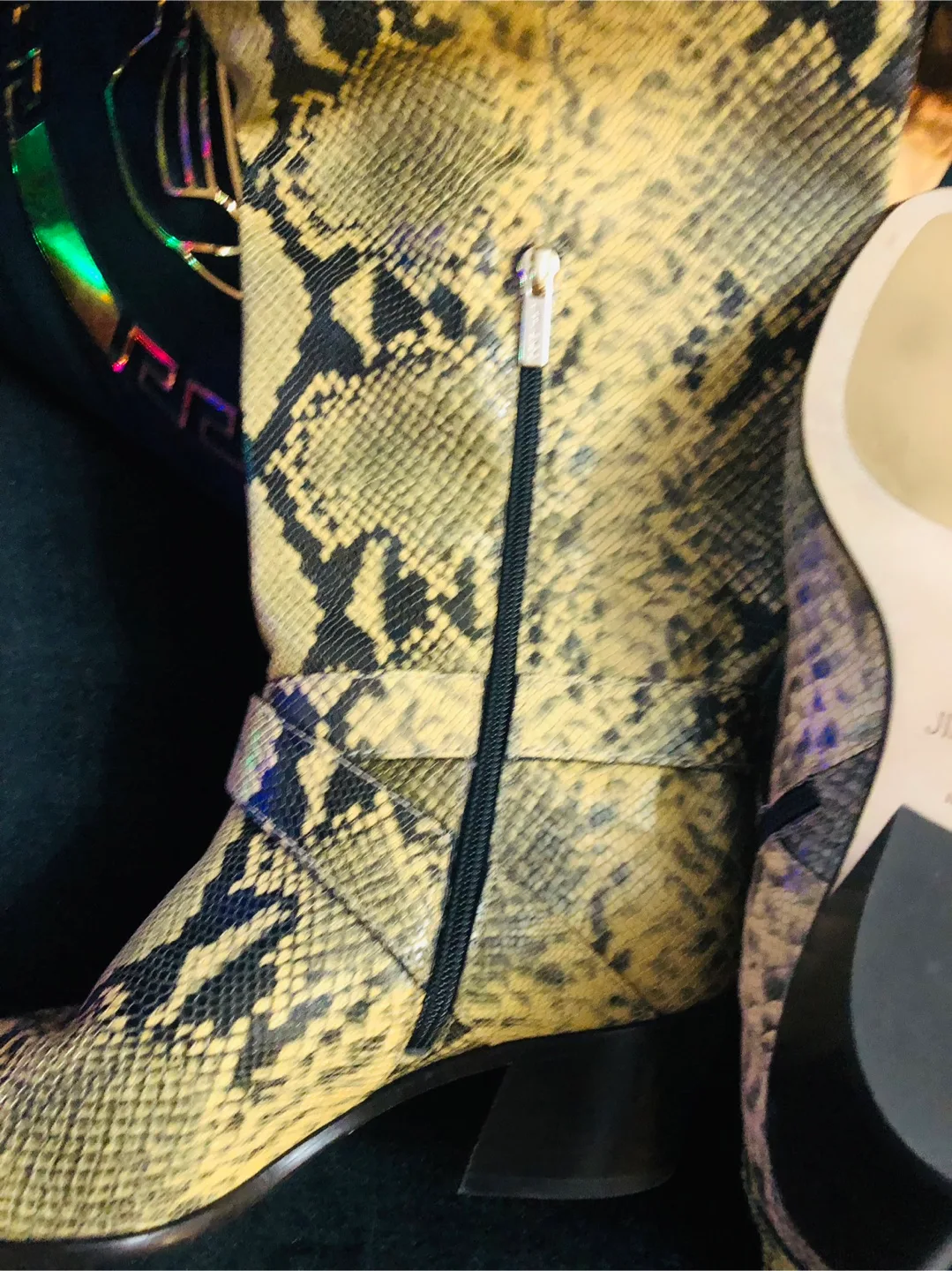 Jimmy Choo Python Print Heeled Boots - Size 39 image indicator(5)