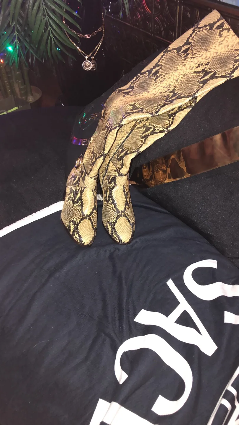 Jimmy Choo Python Print Heeled Boots - Size 39 image indicator(7)