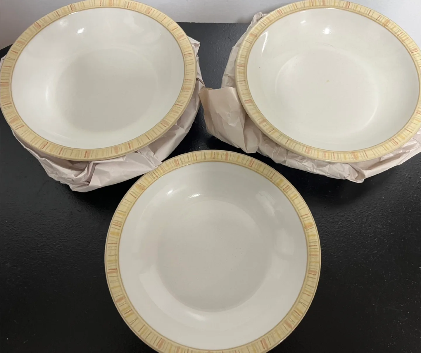 Denby England Caramel Stripes Bowls (Set of 7) thumbnail