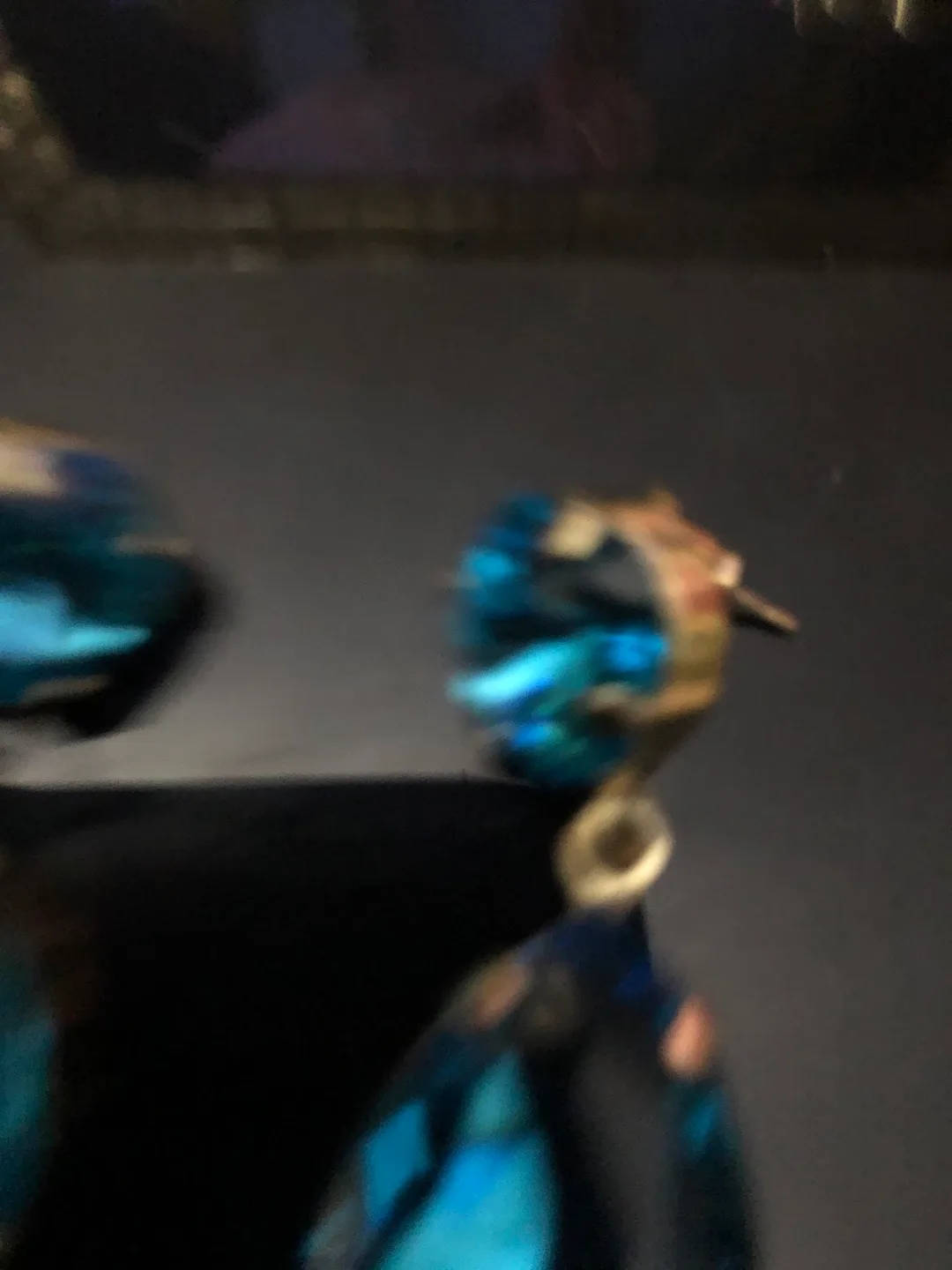 Swarovski Blue Teardrop Dangle Earrings thumbnail