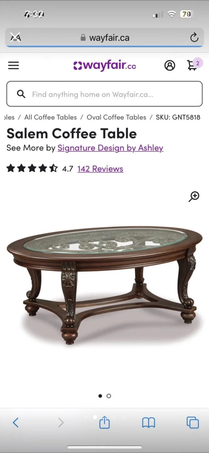 Signature Design by Ashley Salem Coffee Table image indicator(2)