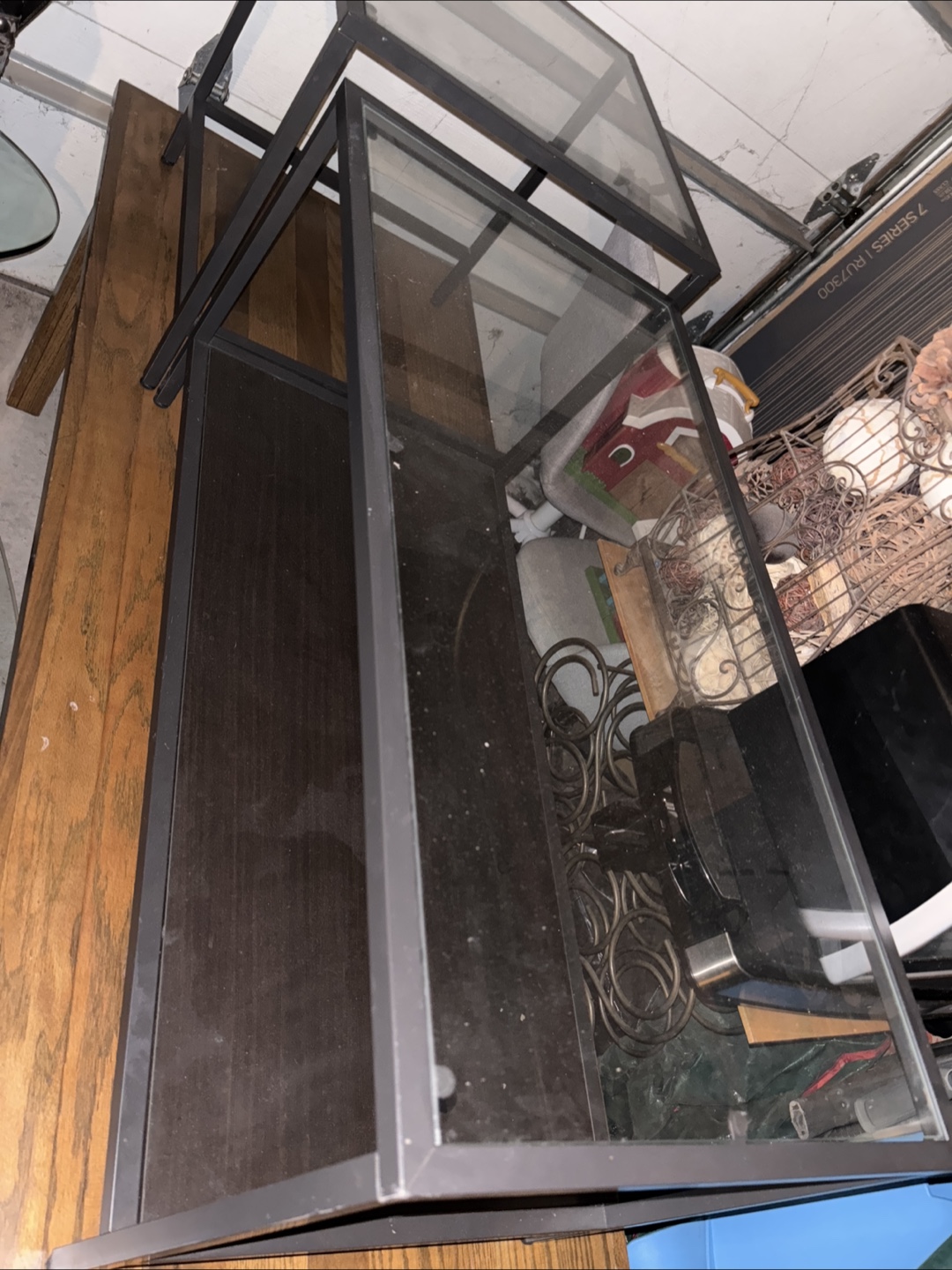 Glass coffee table and end table