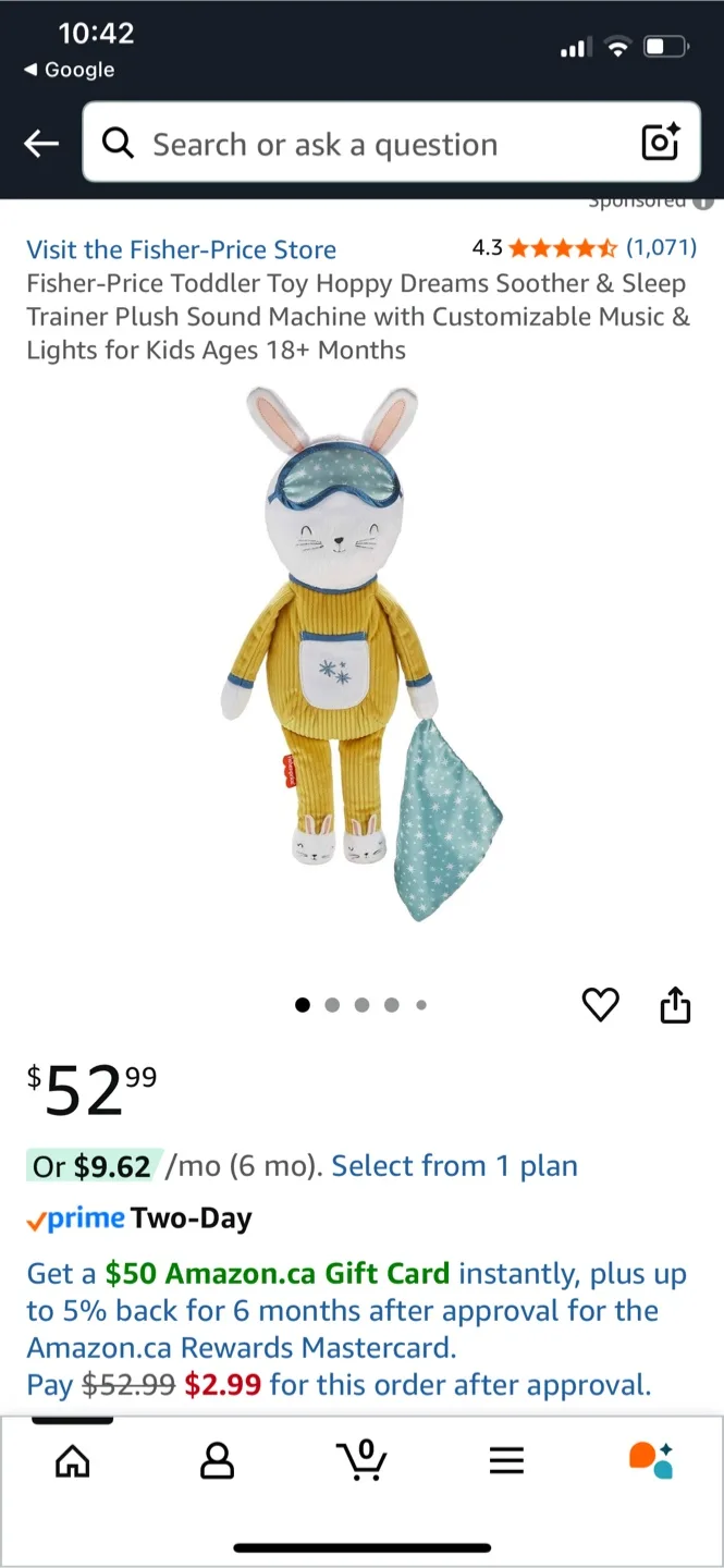 Fisher Price Hoppy Dreams Soother and Sleep Trainer image indicator(2)