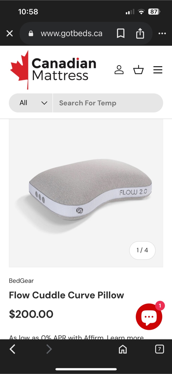 2 BedGear Flow Cuddle Curve Pillow 2.0 - Size 3 - photo 2