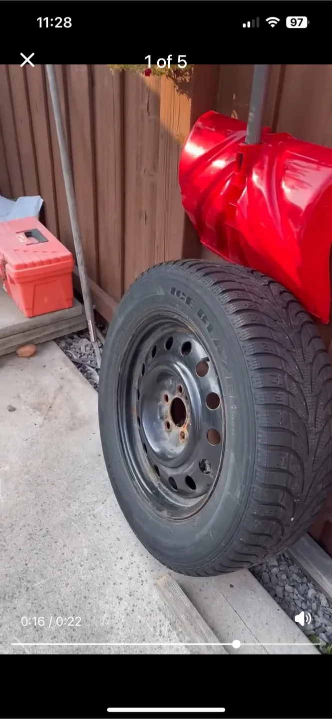 Winter tyres with steel rims