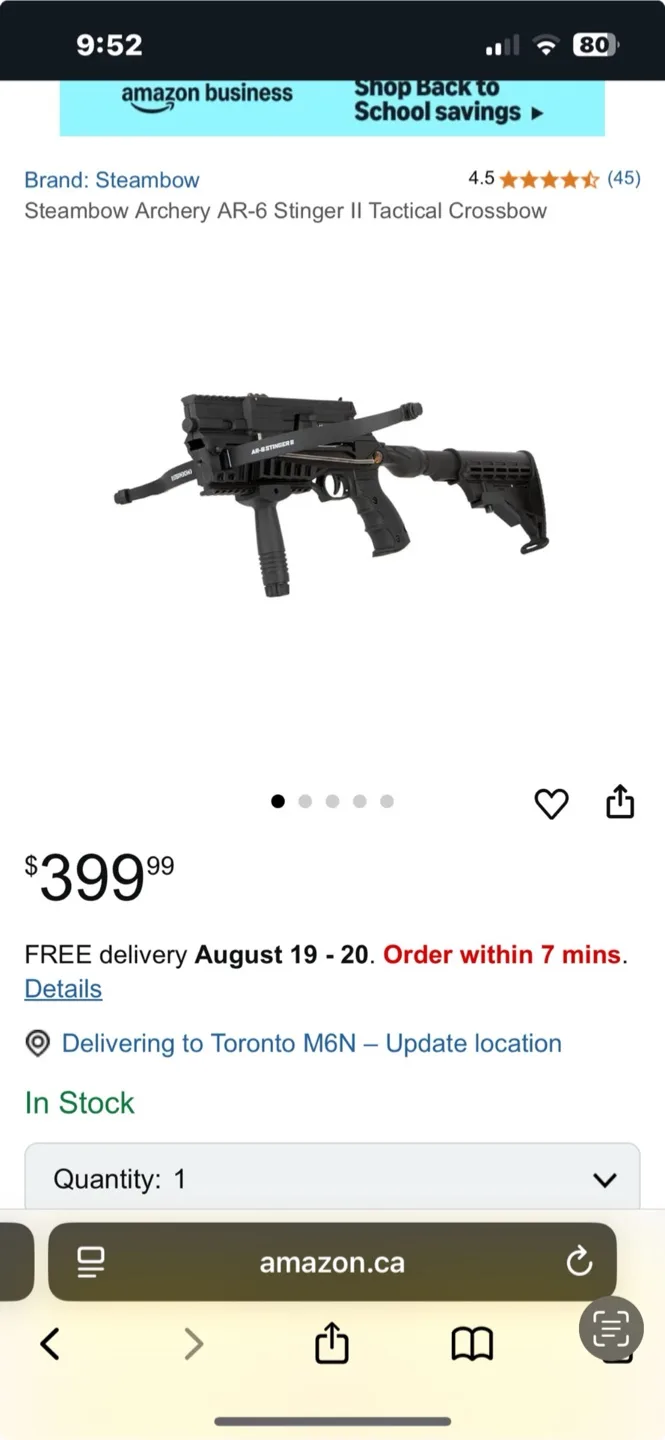 New in box Steambow AR-6 Stinger II Tactical Crossbow image indicator(2)