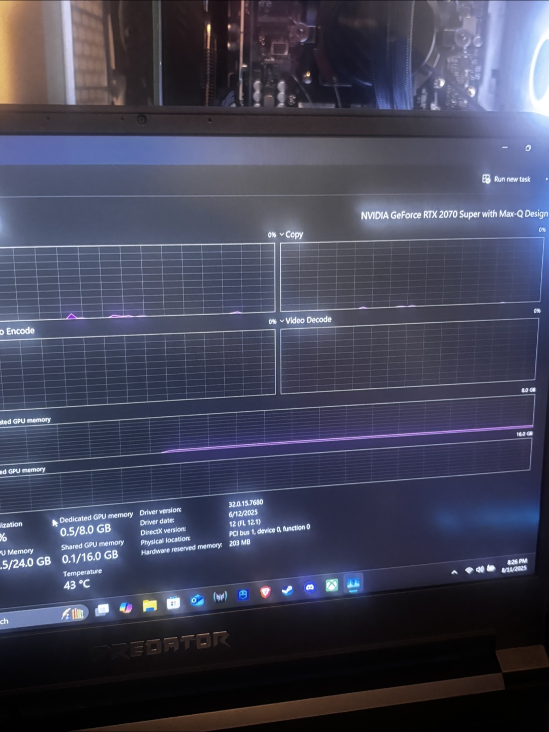 Acer Predator PT515-52 Gaming Laptop - RTX 2070 Super - photo 4