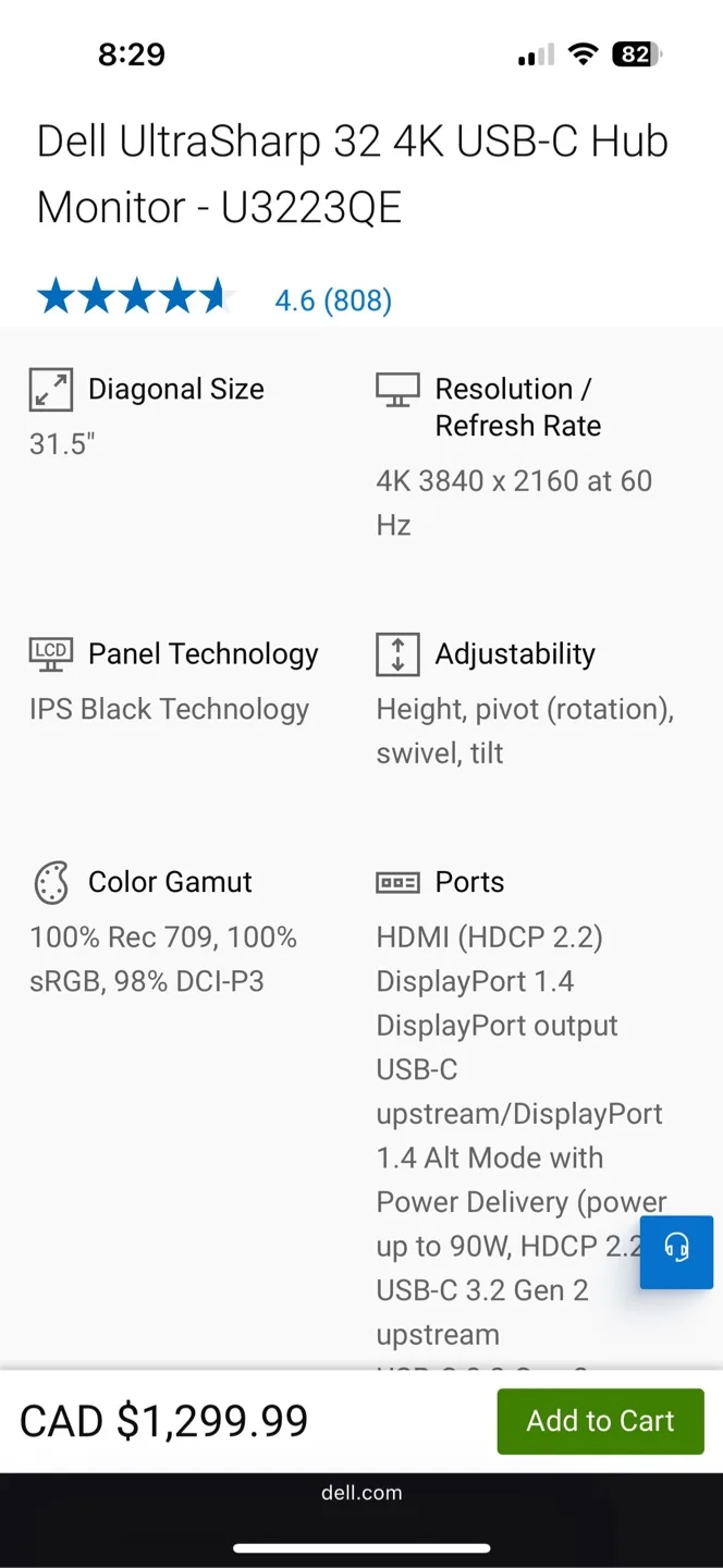 New! ✨ Dell UltraSharp U3223QE 32" Monitor image indicator(2)