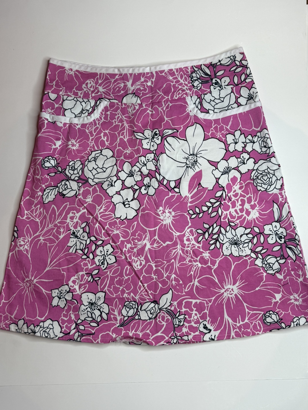 Vintage Vamp Pink Floral Skirt
