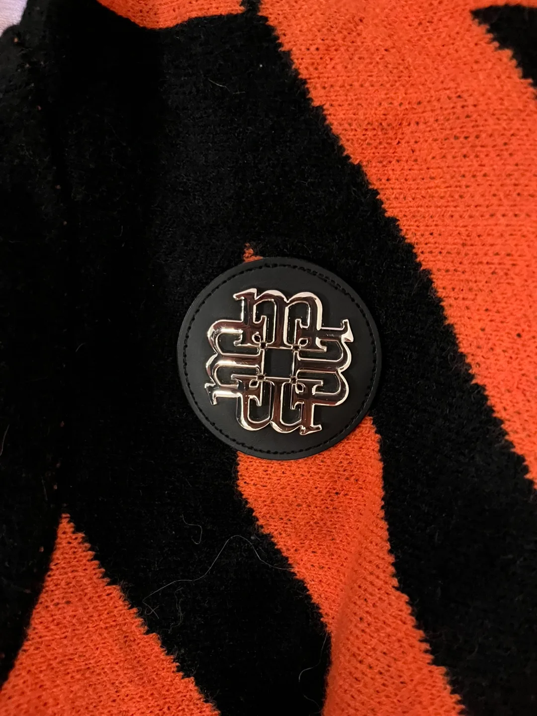 Mugler Orange & Black Cardigan thumbnail