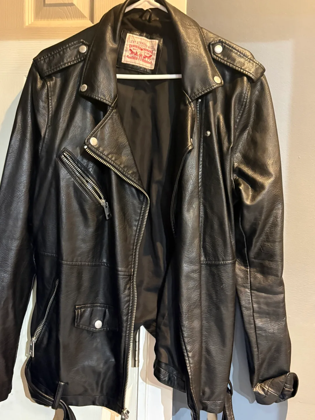 Levi Strauss & Co. Black Faux Leather Jacket thumbnail