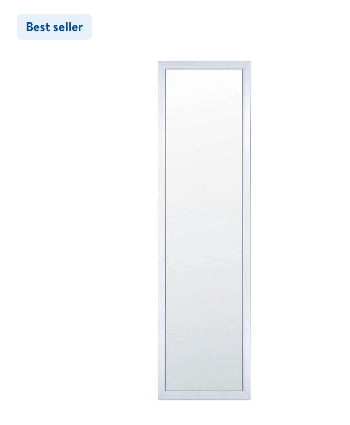 Full Length White Framed Mirror - photo 2