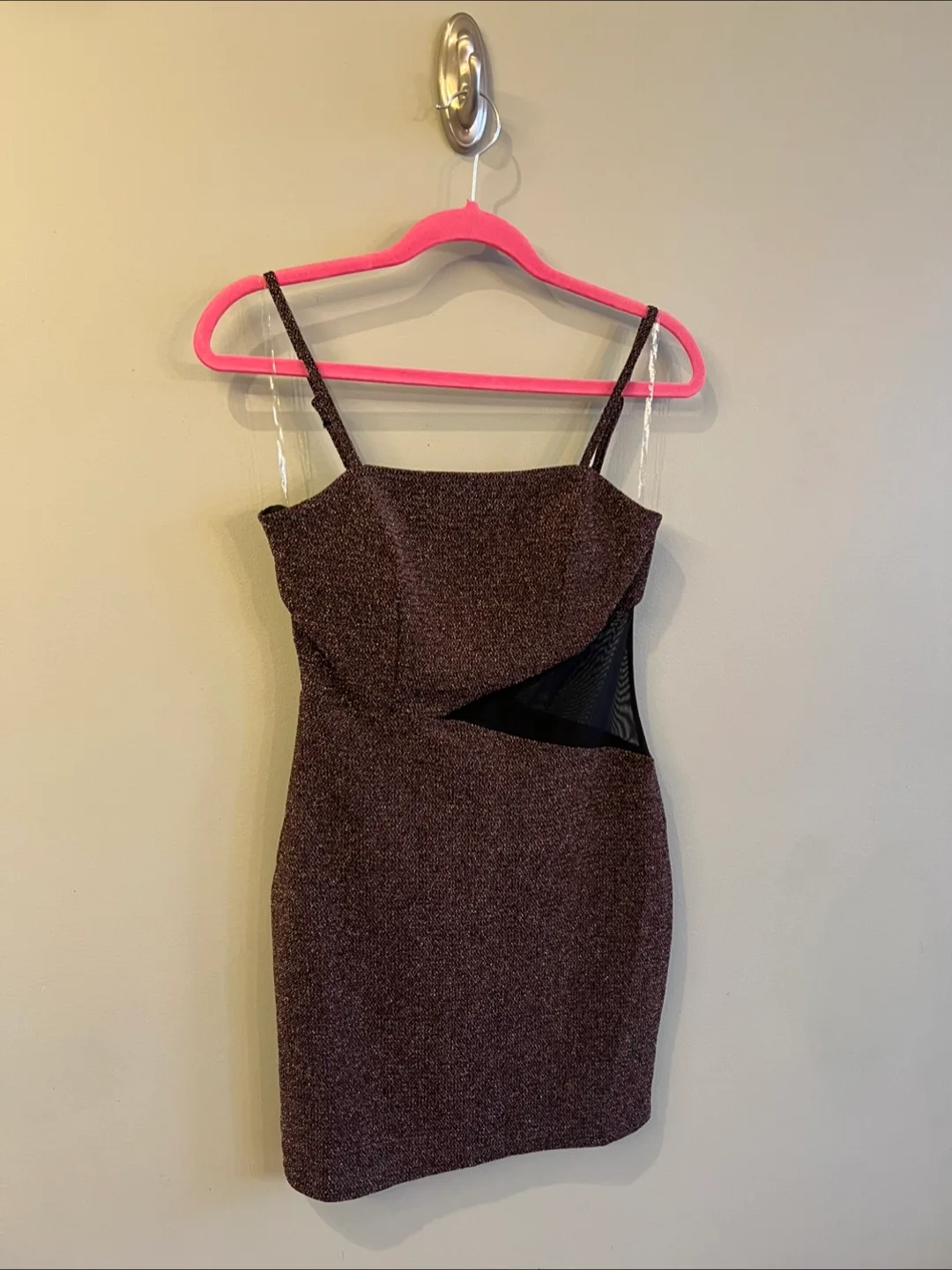 Mesh Cutout Mini Dress-Medium thumbnail