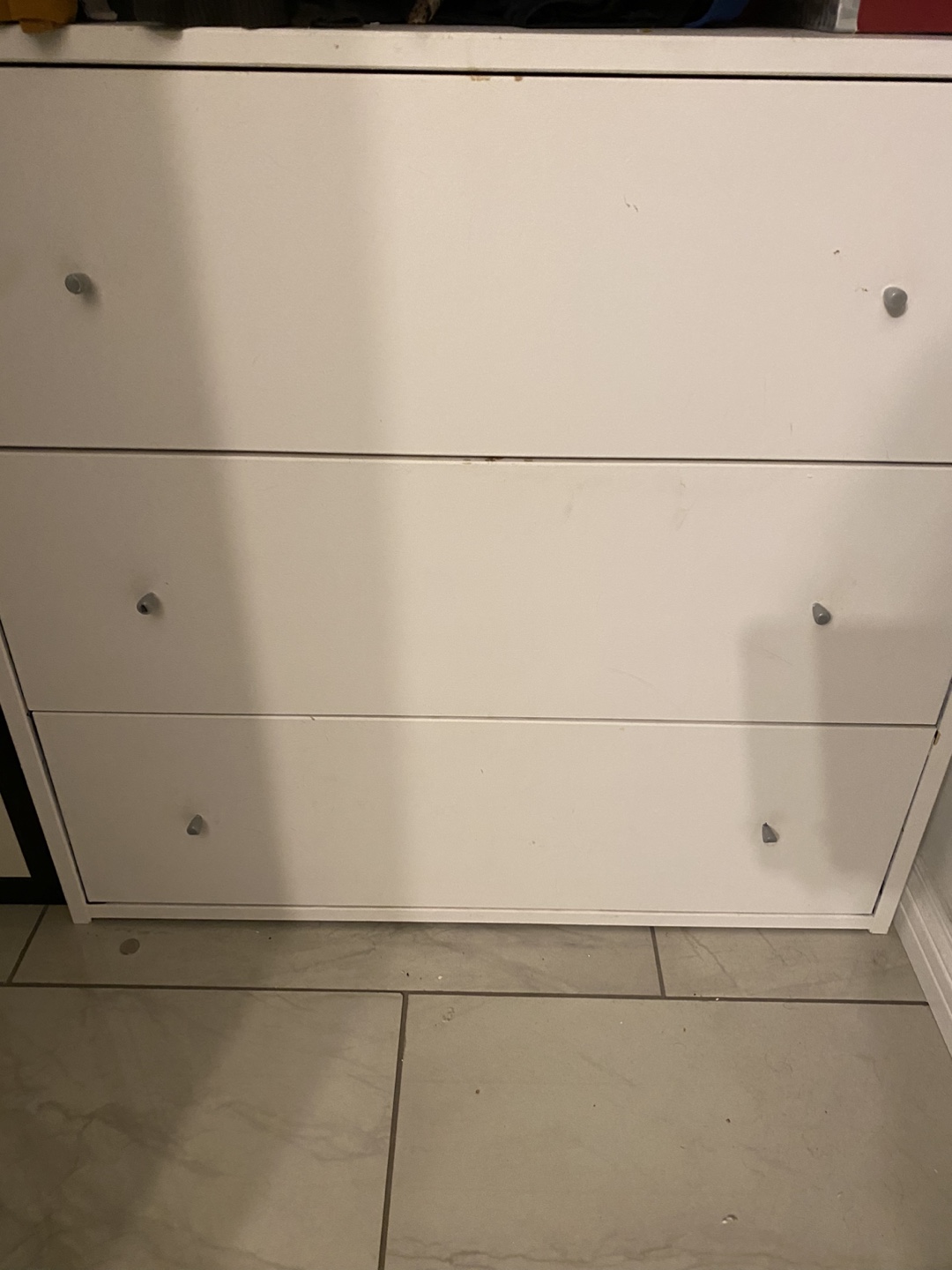 White 3-Drawer Dresser