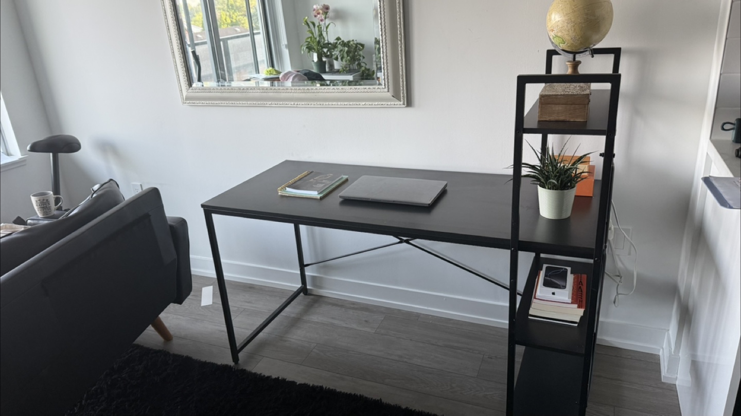 Black Desk with Shelves - photo 4