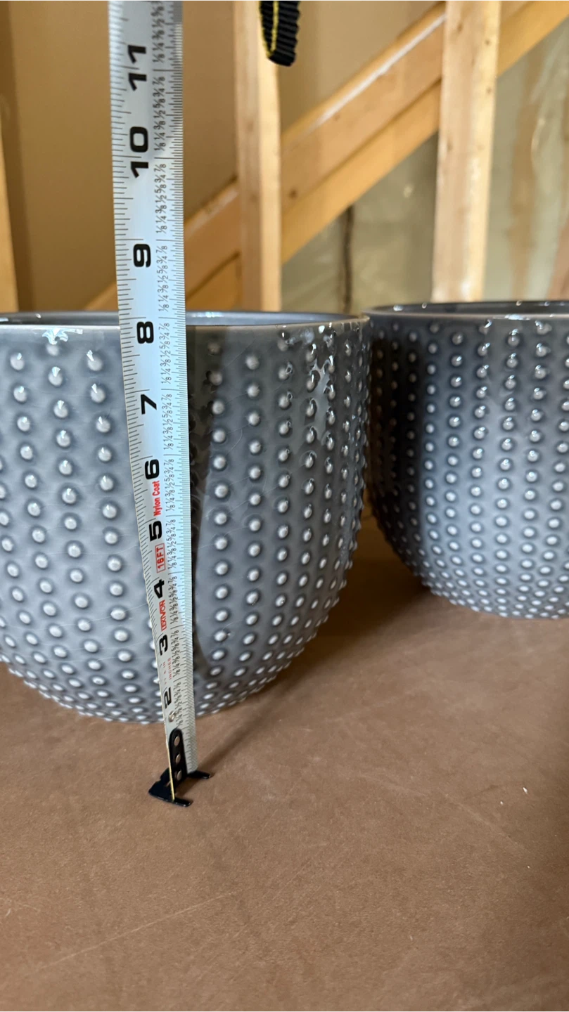 Grey Ceramic Planters (Set of 2) - photo 2