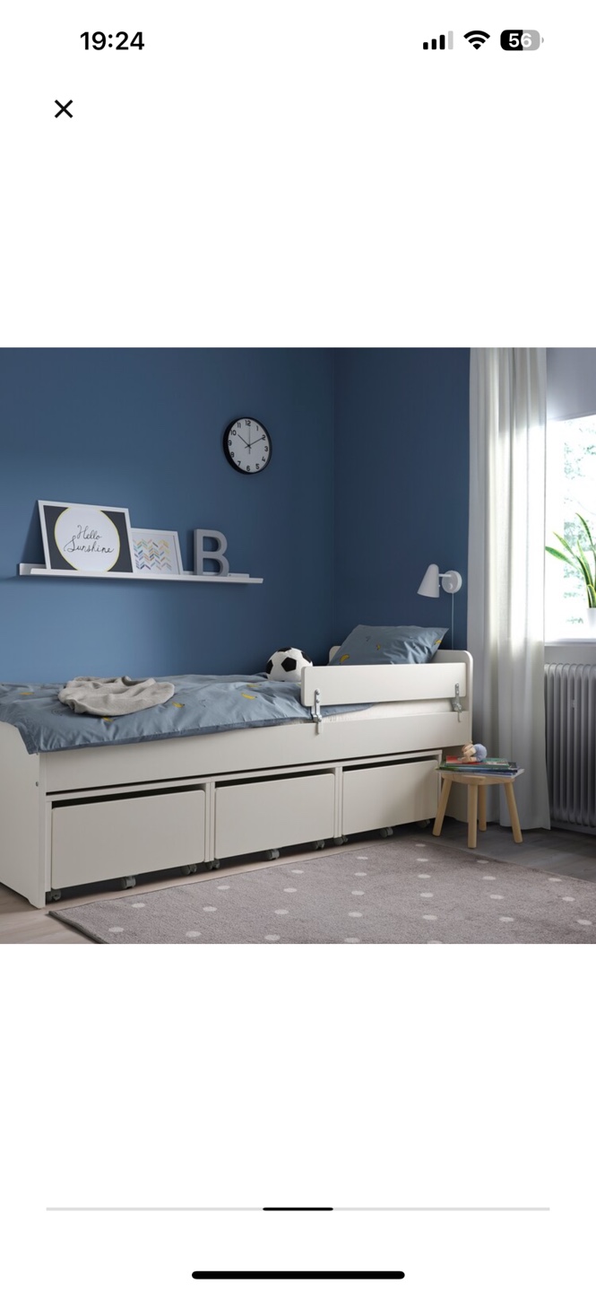 IKEA VIKARE Bed Guard Rail - White - photo 2