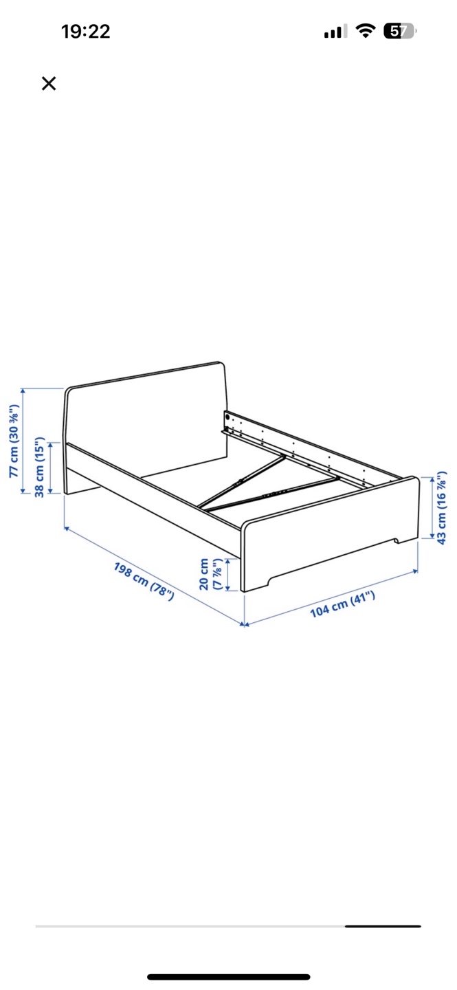 IKEA VIKARE Bed Guard Rail - White - photo 4