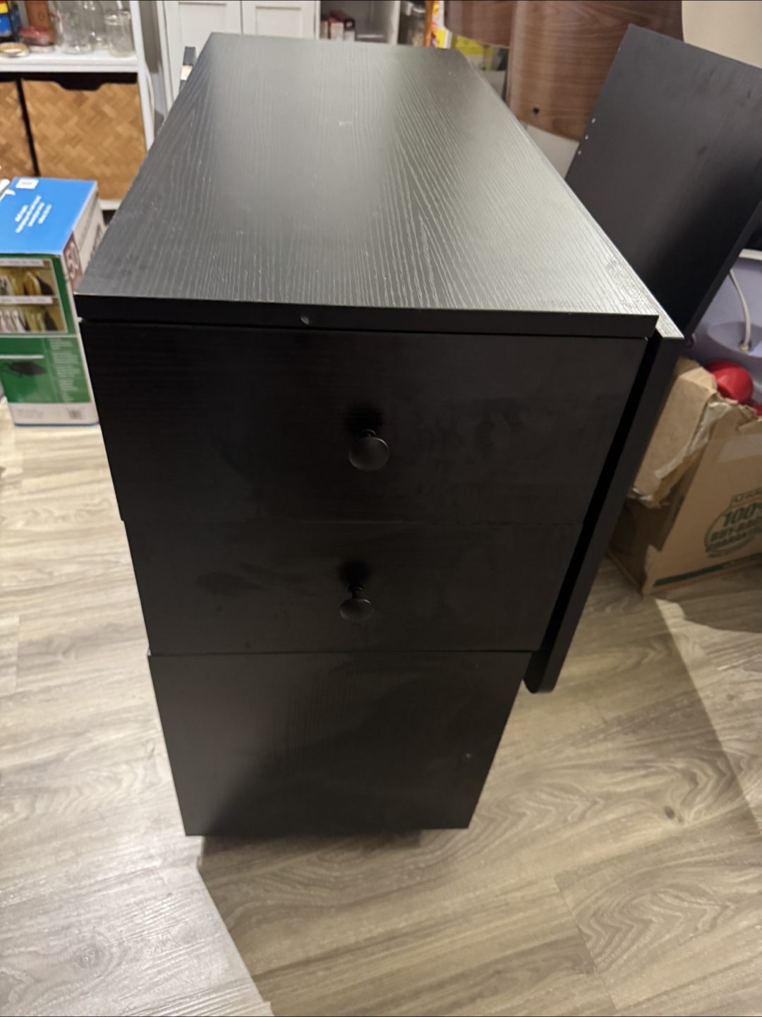 Black Folding Drop Leaf Table