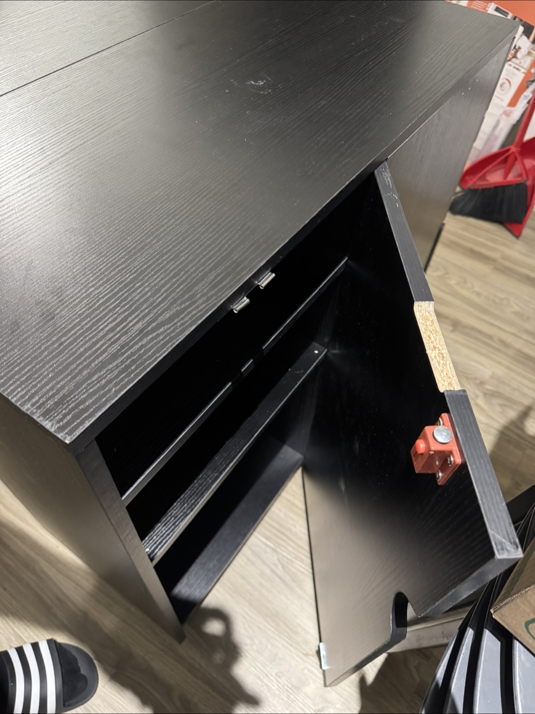 Black Folding Drop Leaf Table - photo 3