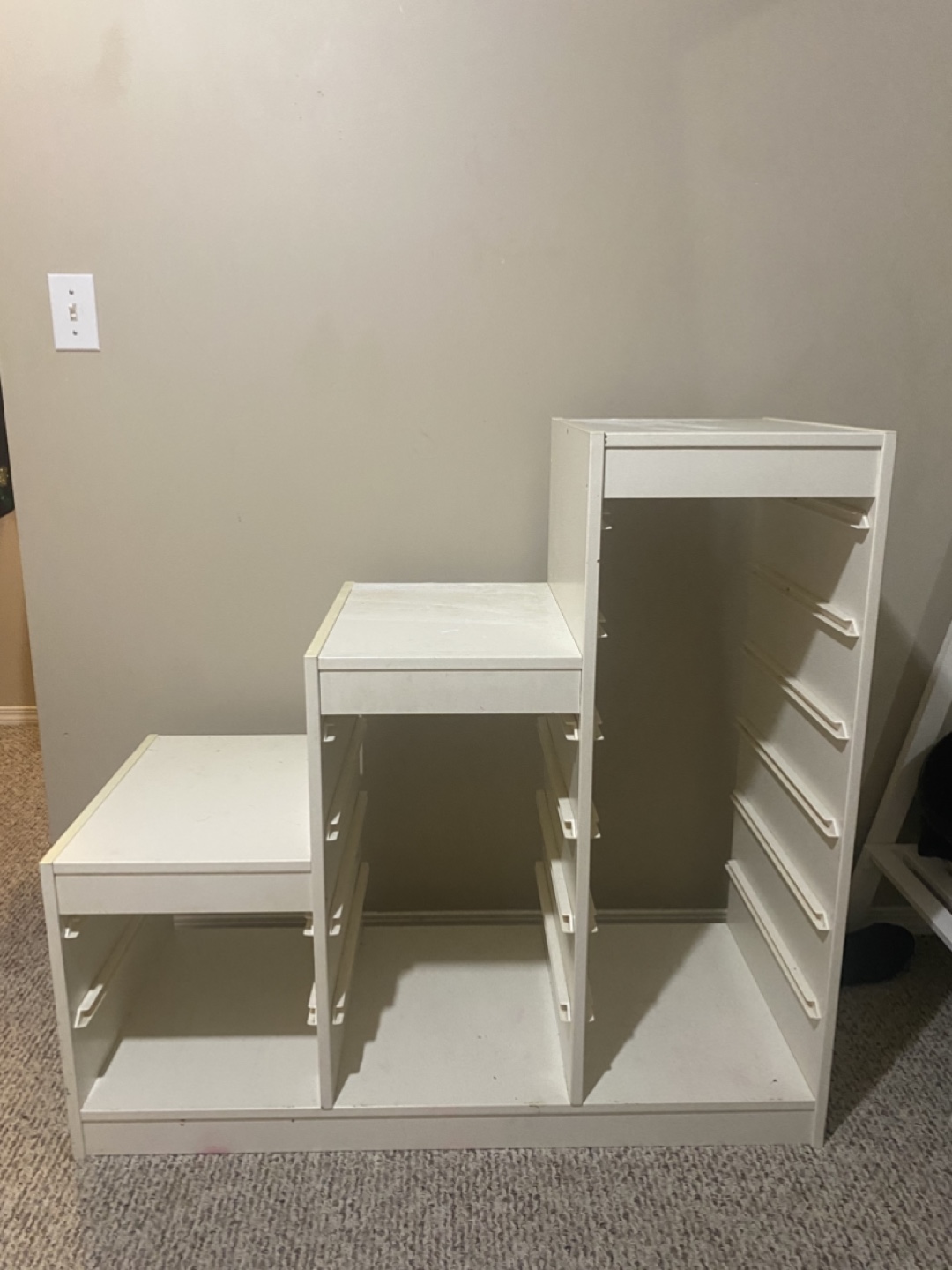White Step Shelf Unit