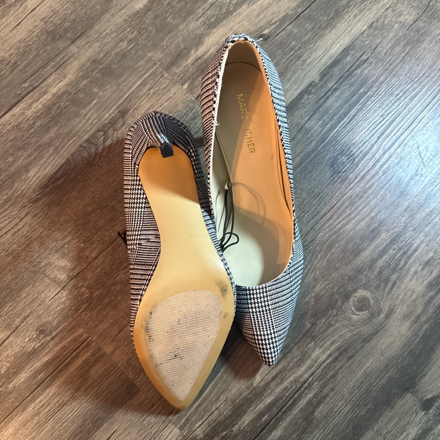 Marc Fisher Houndstooth Heels - Size 9 - photo 3