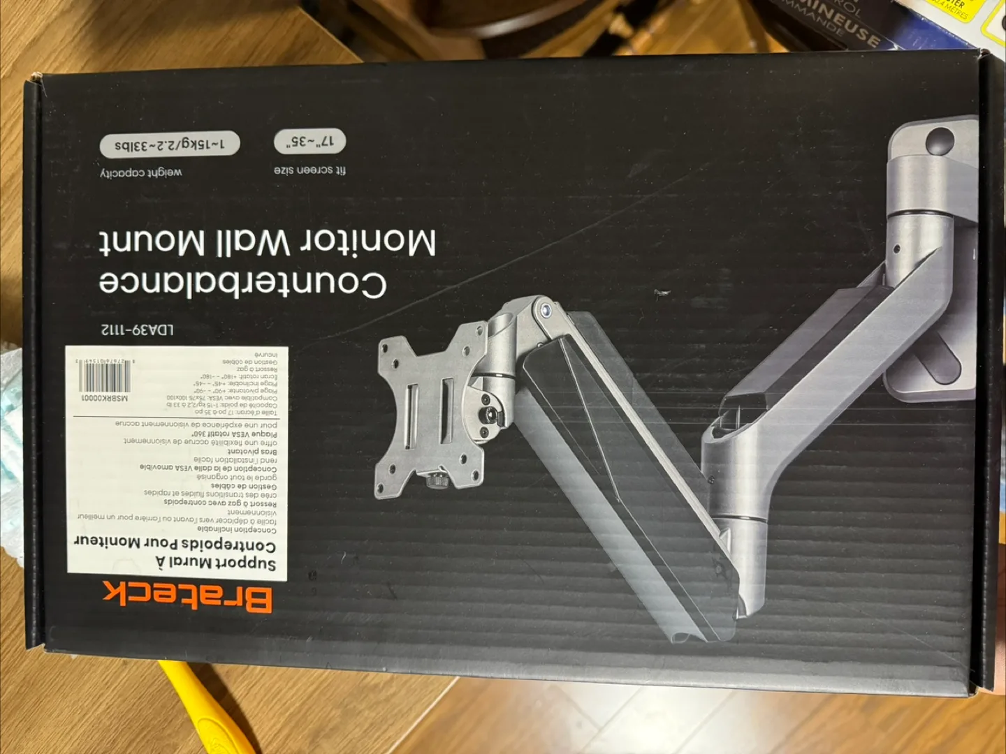 Brateck LDA39-1112 Monitor Wall Mount (17-35") image indicator(2)