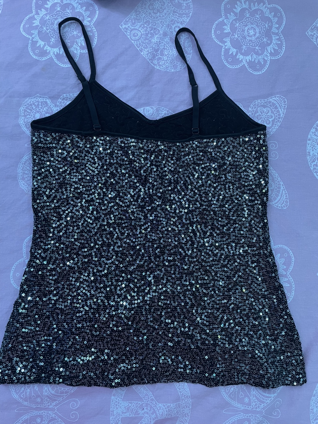 Express Black Sequin Tank Top - XS - photo 3